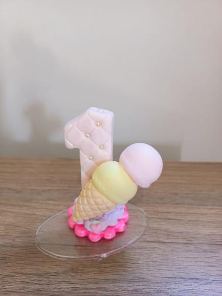 Vela em Biscuit Sorvetinho de Bolas