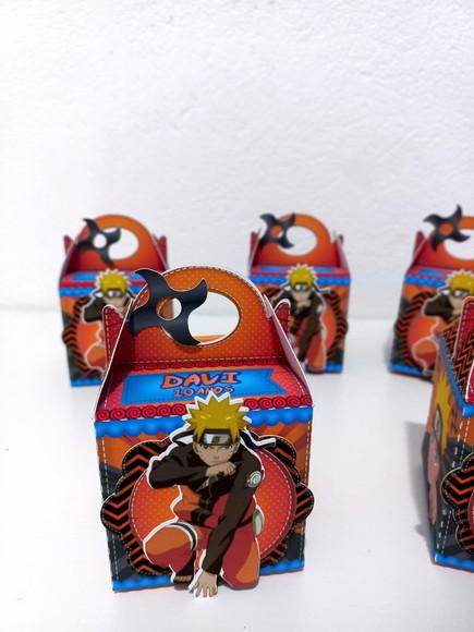 10 Unid Caixa Cubo Naruto com Apliques