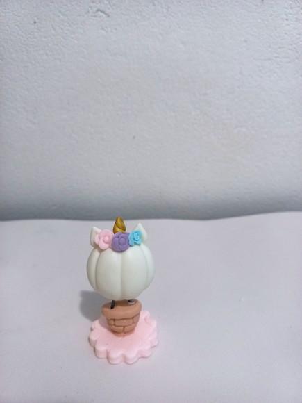 10 Aplique em Biscuit Balão de Ar Unicórnio
