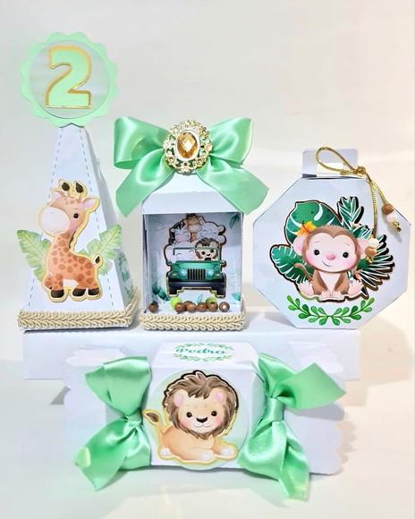 Kit Personalizados Safari Luxo 10 Peças