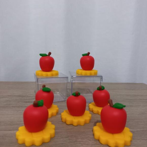 20 Unidades Aplique em Biscuit Maçã Branca de Neve