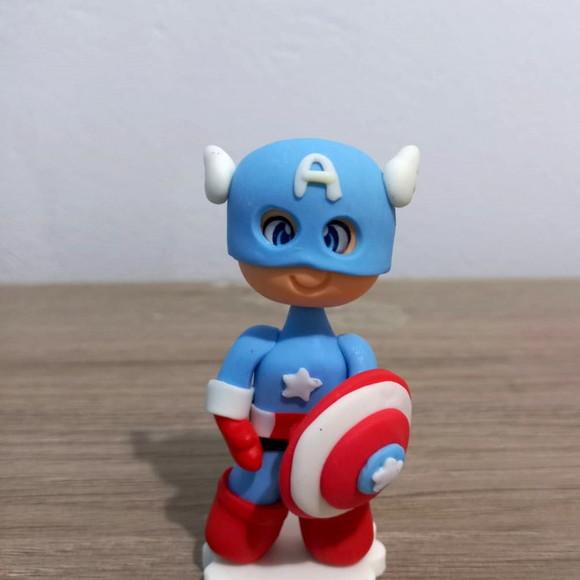 20 Unidades Aplique de Biscuit Capitão América