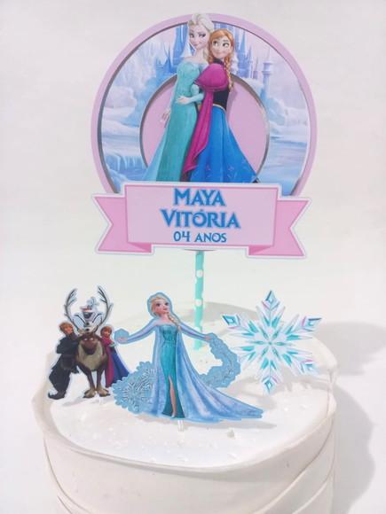 Topo de Bolo Frozen Personalizado