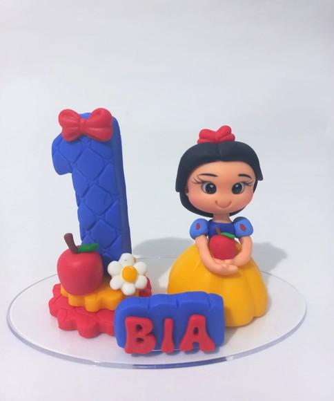 Vela em Biscuit Branca de Neve