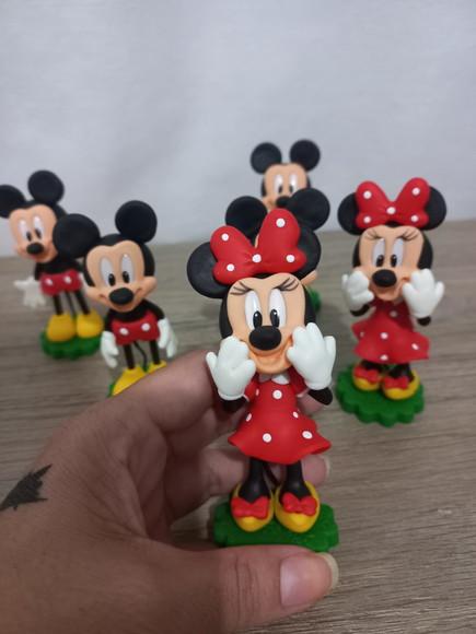 05 Unidades Aplique Mickey e Minnie 9cm