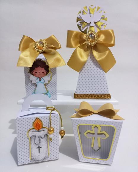 Kit Personalizados Batizado Menino Luxo 20 Peças