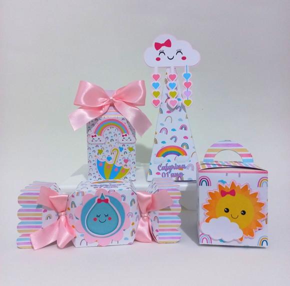 Kit Personalizados Chuva de Amor Clássico 10 Peças