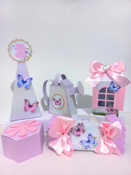 Kit Personalizados Jardim das Borboletas - 20 Itens