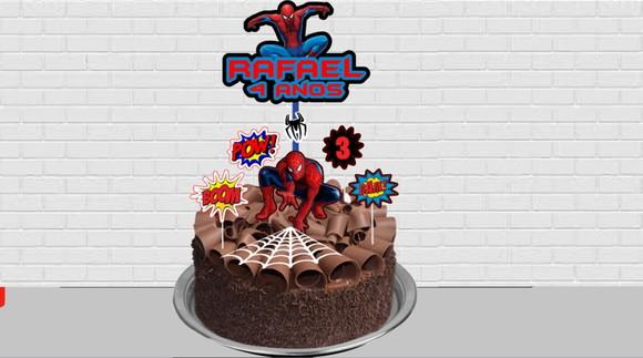Topo de Bolo Homem Aranha