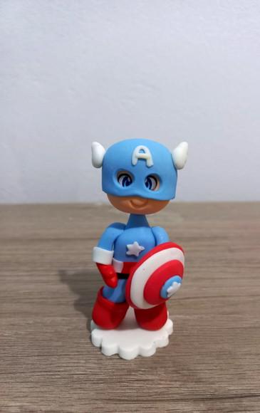 10 Unidades Aplique de Biscuit Capitão América