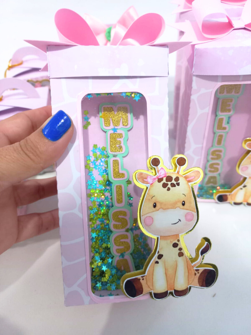 Kit personalizados safari rosa luxo - 10 unidades -lembrancinhas 