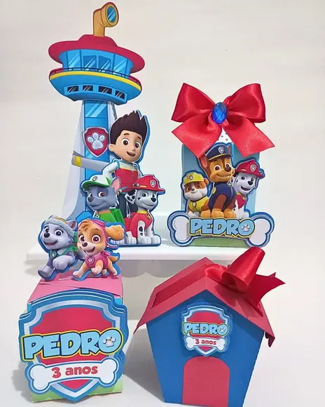 20 Unidades - Kit Personalizados Patrulha Canina