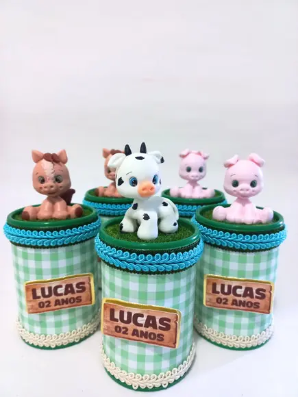 10 Cofrinhos Personalizado Fazendinha