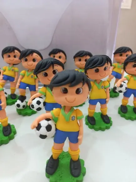10 Apliques Menino Jogador Biscuit