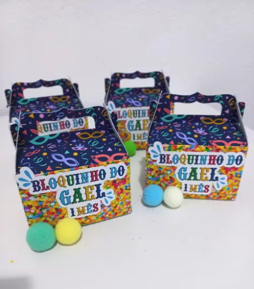 Kit Mesversário Bloquinho Carnaval Menino