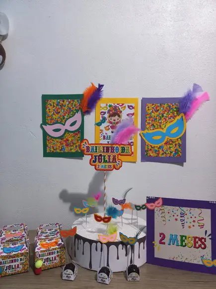 Kit Mesversário Bloquinho Carnaval Menina