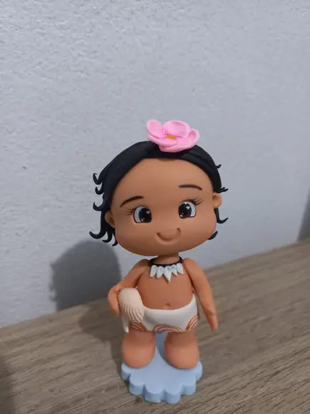 10 Unidades Aplique em Biscuit Moana Baby