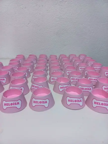 Forminha de Brigadeiro - Potinho de Ração Cor Rosa