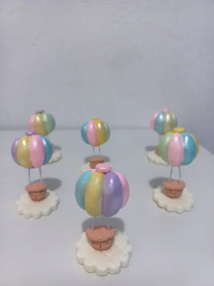 10 Unidades Aplique em Biscuit Balão de Ar
