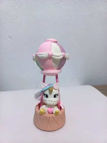 04 Unidades Balão em Biscuit com Unicornio