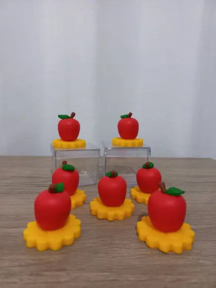 10 Unidades Aplique em Biscuit Maçã Branca de Neve
