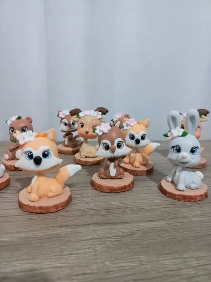15 Aplique de Biscuit Bichinhos do Bosque Base Tronquinho