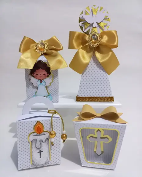 Kit Personalizados Batizado Menino Luxo 10 Peças