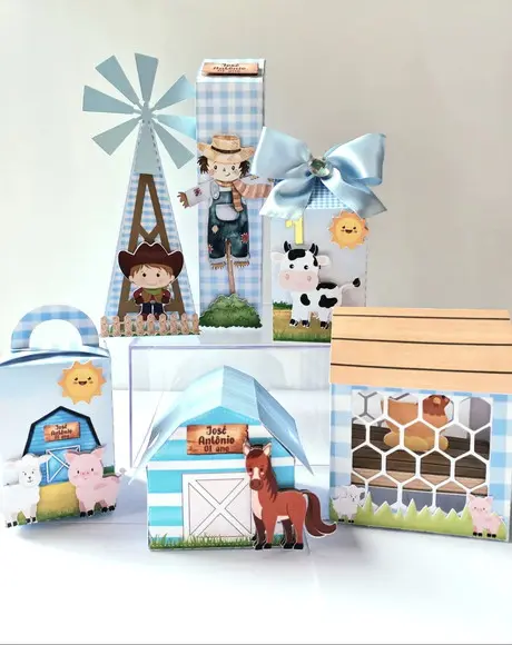 Kit Personalizados Fazendinha Clássico - 20 Itens