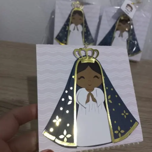 04 Caixa Convite Padrinhos de Batismo Nossa Senhora