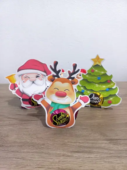 10 Porta Bombom Personalizado - Natal sem Chocolate
