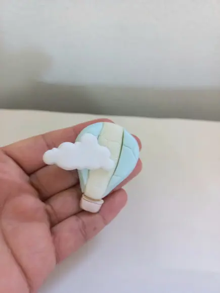 05 Unidades Aplique em Biscuit Balão de Ar Reto