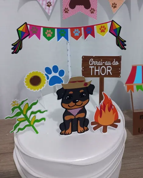 Topo de Bolo -festa Junina Pet