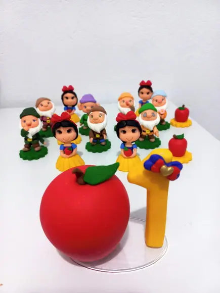 Kit Branca de Neve e os Sete Anões em Biscuit