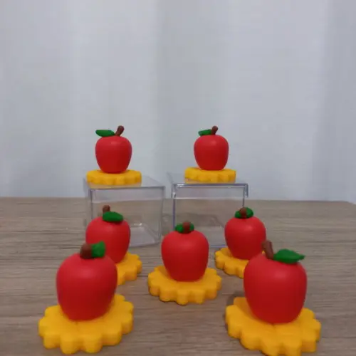 30 Unidades Aplique em Biscuit Maçã Branca de Neve