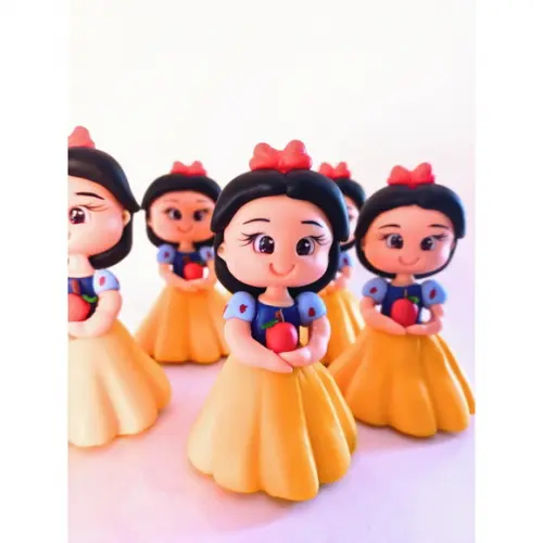 10 Unidades Aplique Branca de Neve em Biscuit