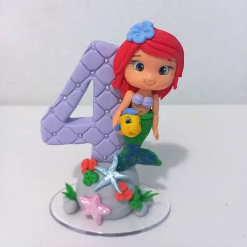 Vela Pequena Sereia em Biscuit