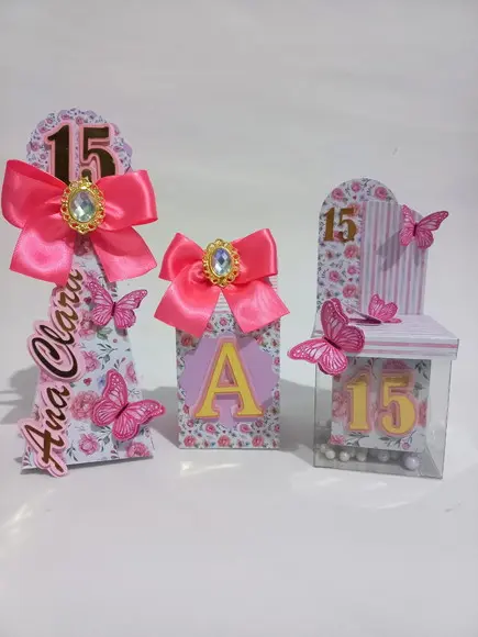 Kit Personalizados 15 Anos - 10 Peças