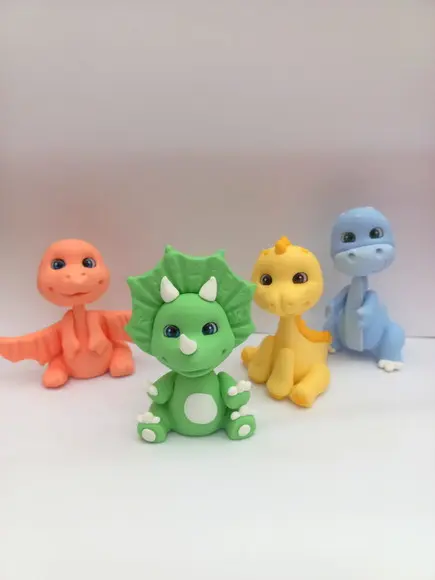30 Apliques em Biscuit Dinossauro Baby