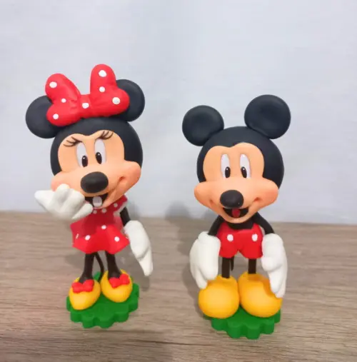 05 Apliques Mickey e Minnie Biscuit 11 cm
