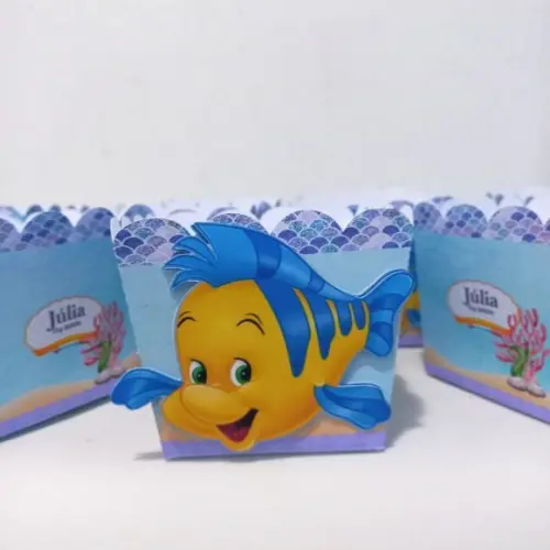 15 Unidades Cachepot Pequena Sereia 3d