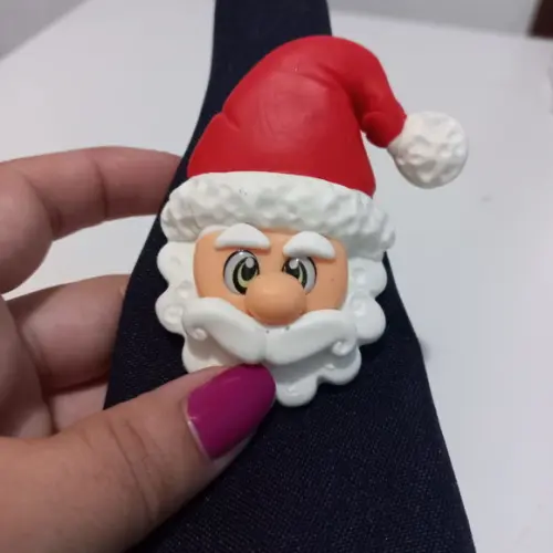 10 Unidades Porta Guardanapo Papai Noel Biscuit