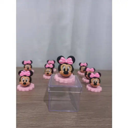 15 Apliques Rostinho Minnie em Biscuit