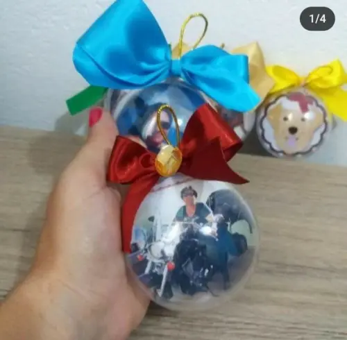 Bola Natalina Personalizada com Foto