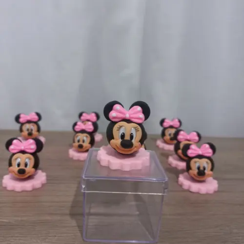 10 Apliques Rostinho Minnie em Biscuit