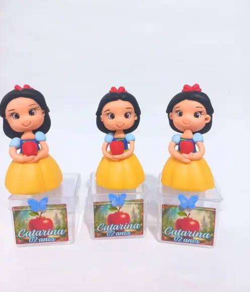 10 Caixinhas Acrílica Branca de Neve