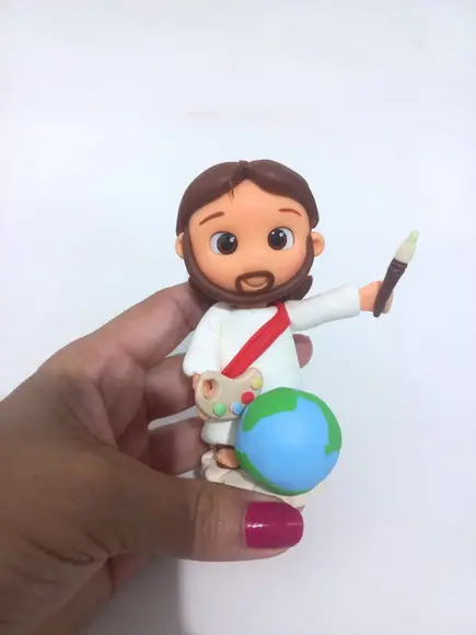 05 Unidades Apliques em Biscuit - o Maior Pintor do Mundo