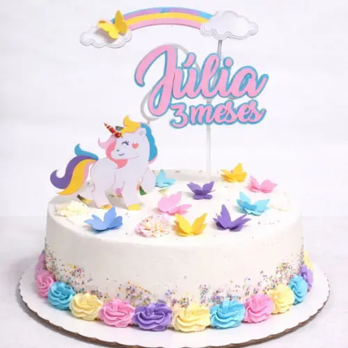 Topo de Bolo Unicornio