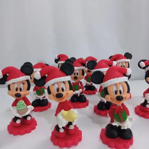 05 Apliques de Biscuit Minnie e Mickey Noel Natal