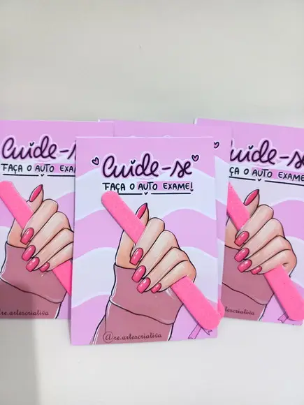 25 Cartões com Lixa Outubro Rosa