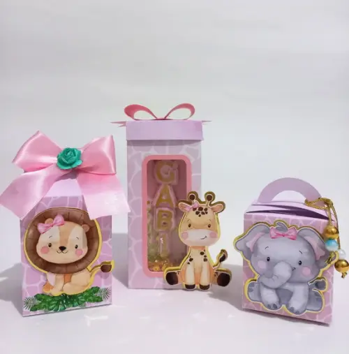 Personalizados Safari Rosa - 10 Peças